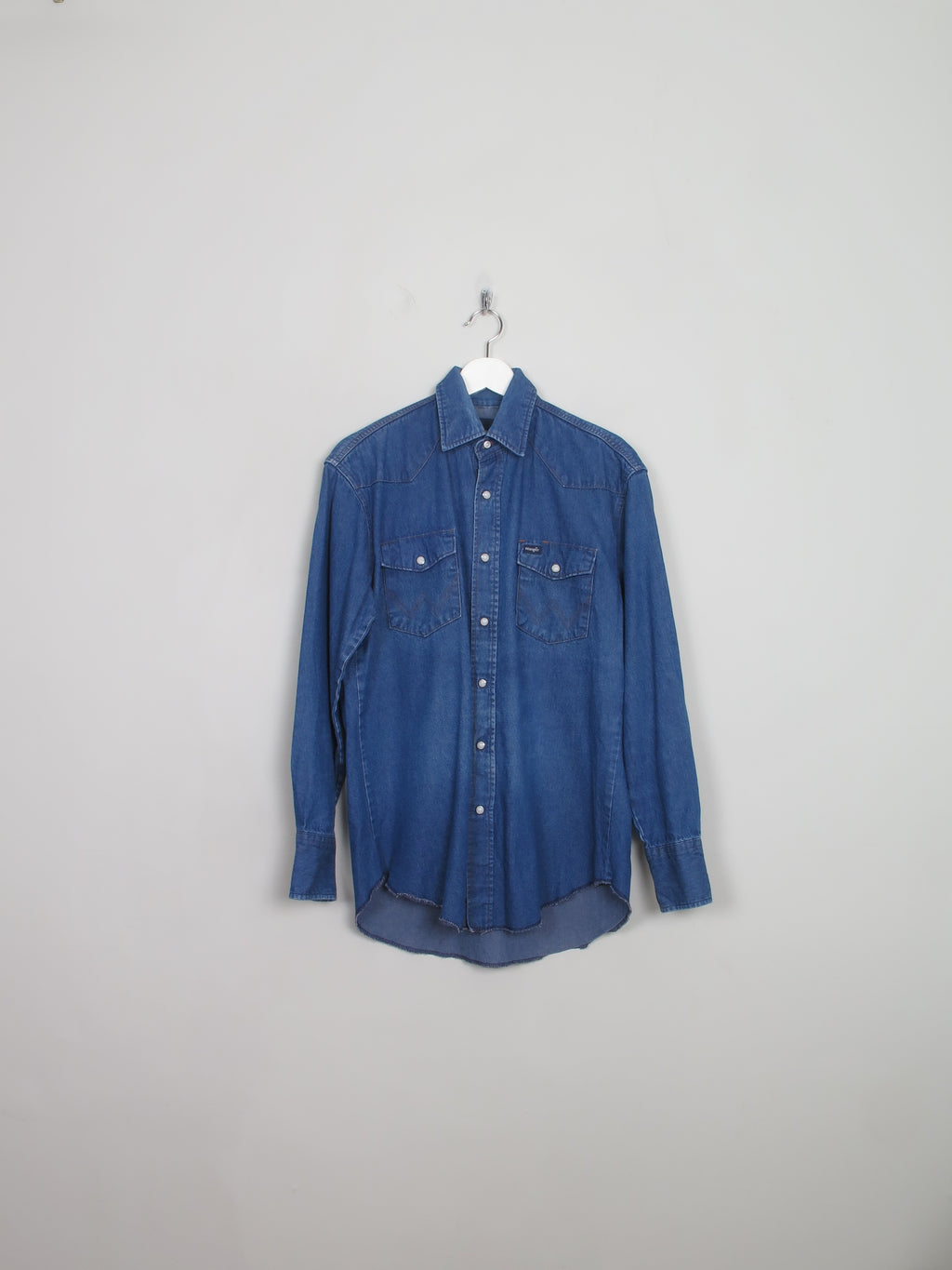 Men's Vintage Blue Wrangler Denim Shirt L