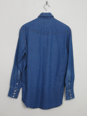 Men's Vintage Blue Wrangler Denim Shirt L