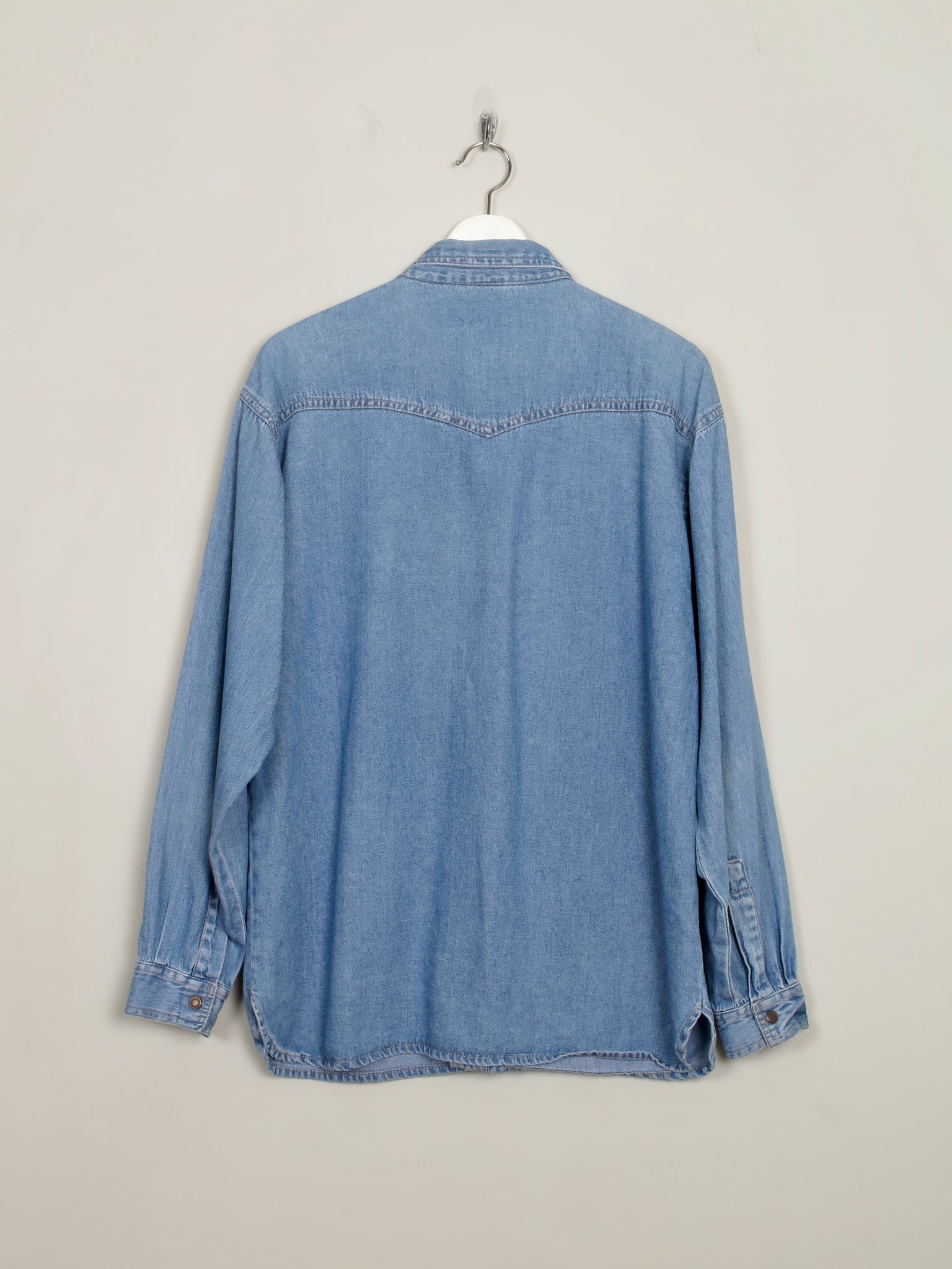 Men's Vintage Blue Denim 1970s Shirt M/L