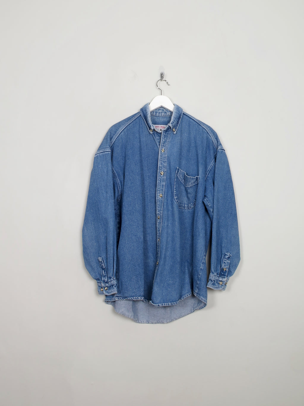 Vintage Blue Denim Moose Creek Shirt XL Oversized