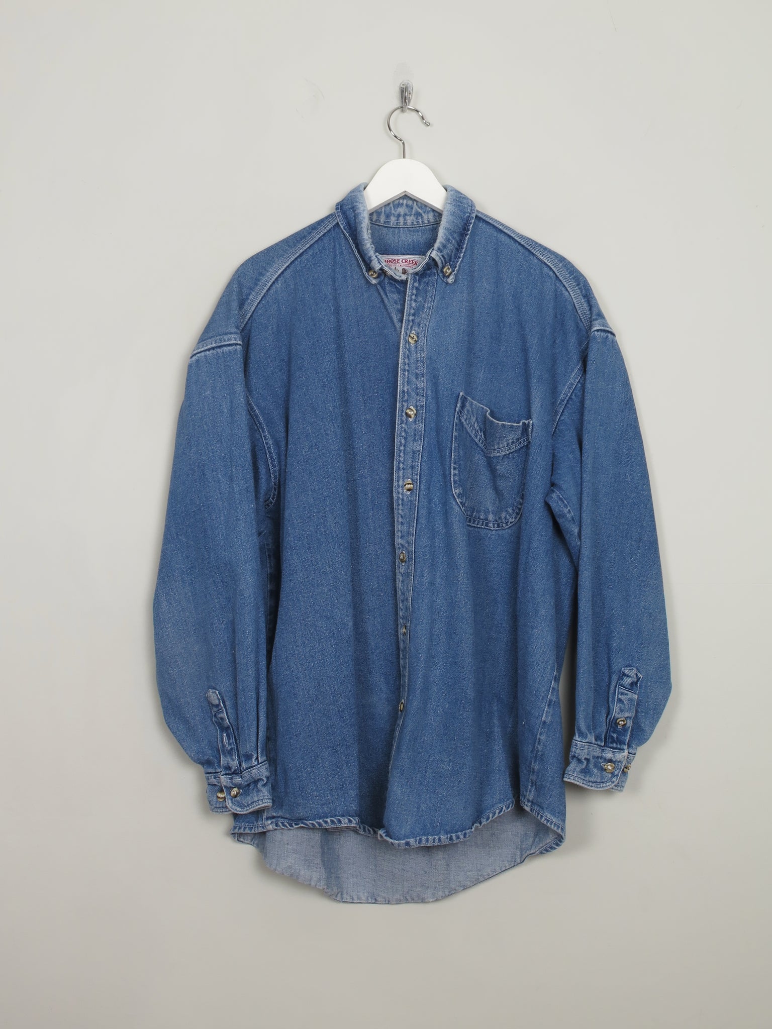 Vintage Blue Denim Moose Creek Shirt XL Oversized - The Harlequin