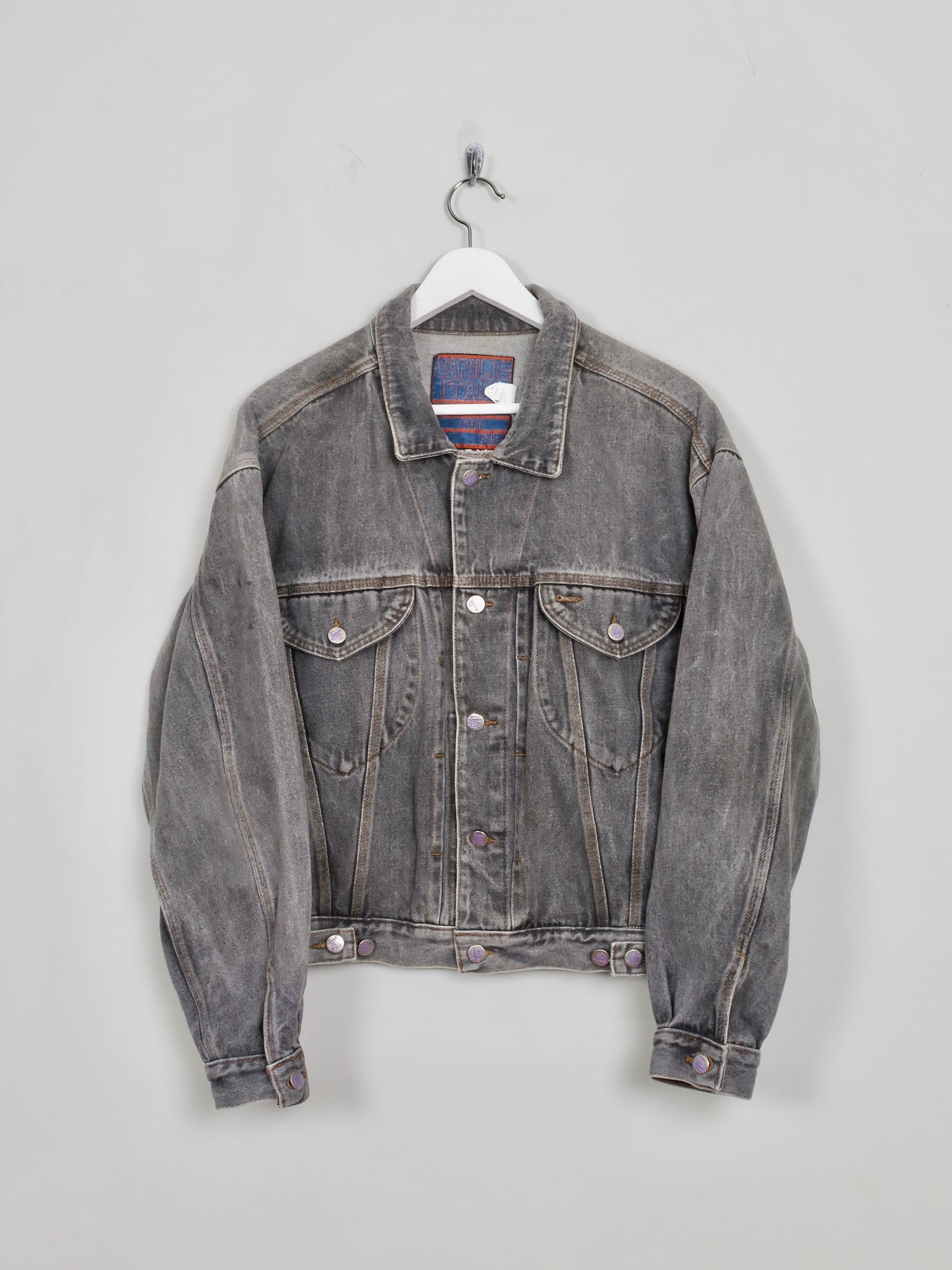 Men's Grey VIntage Denim Jacket S