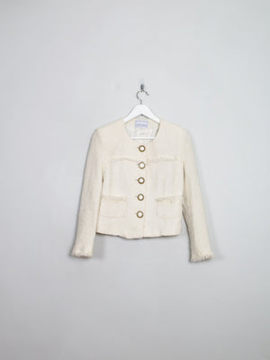 Women's Vintage Cream Tweed Jacket S