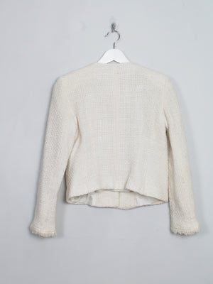 Women's Vintage Cream Tweed Jacket S