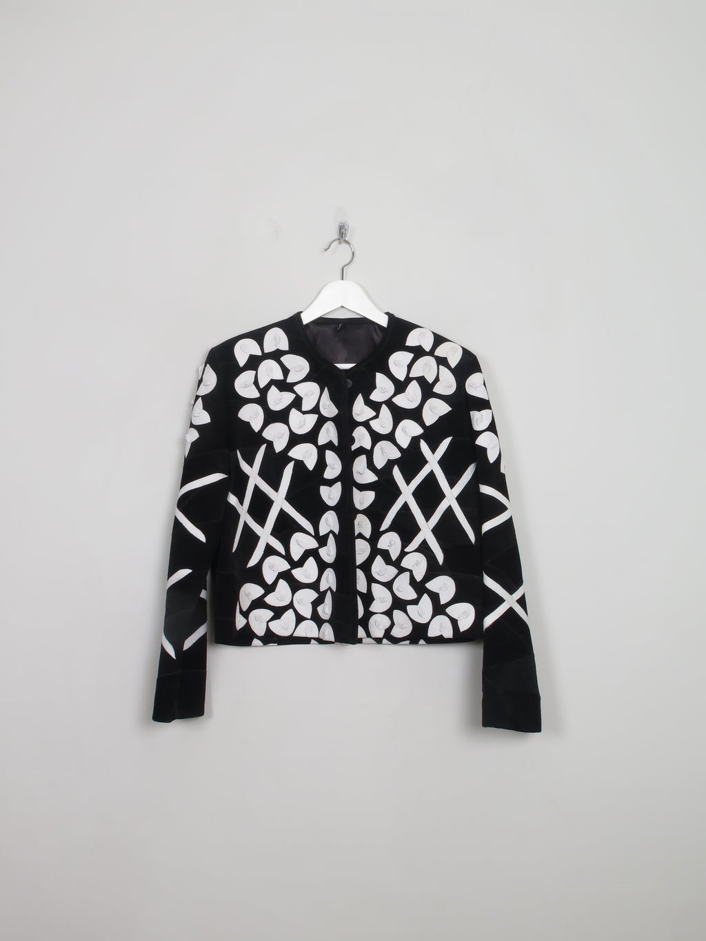 Women's Vintage Embellished Suede Jacket S/M
