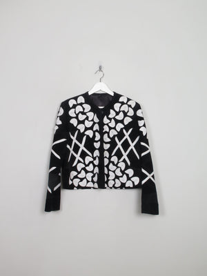 Women's Vintage Embellished Suede Jacket S/M