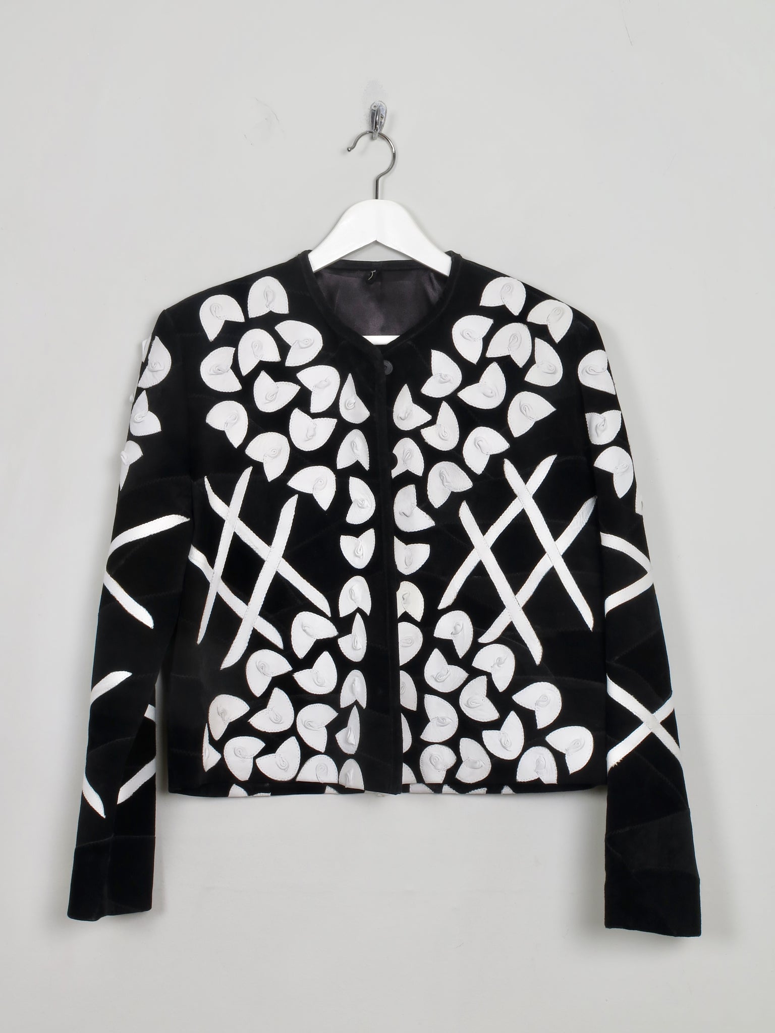 Women's Vintage Embellished Suede Jacket S/M