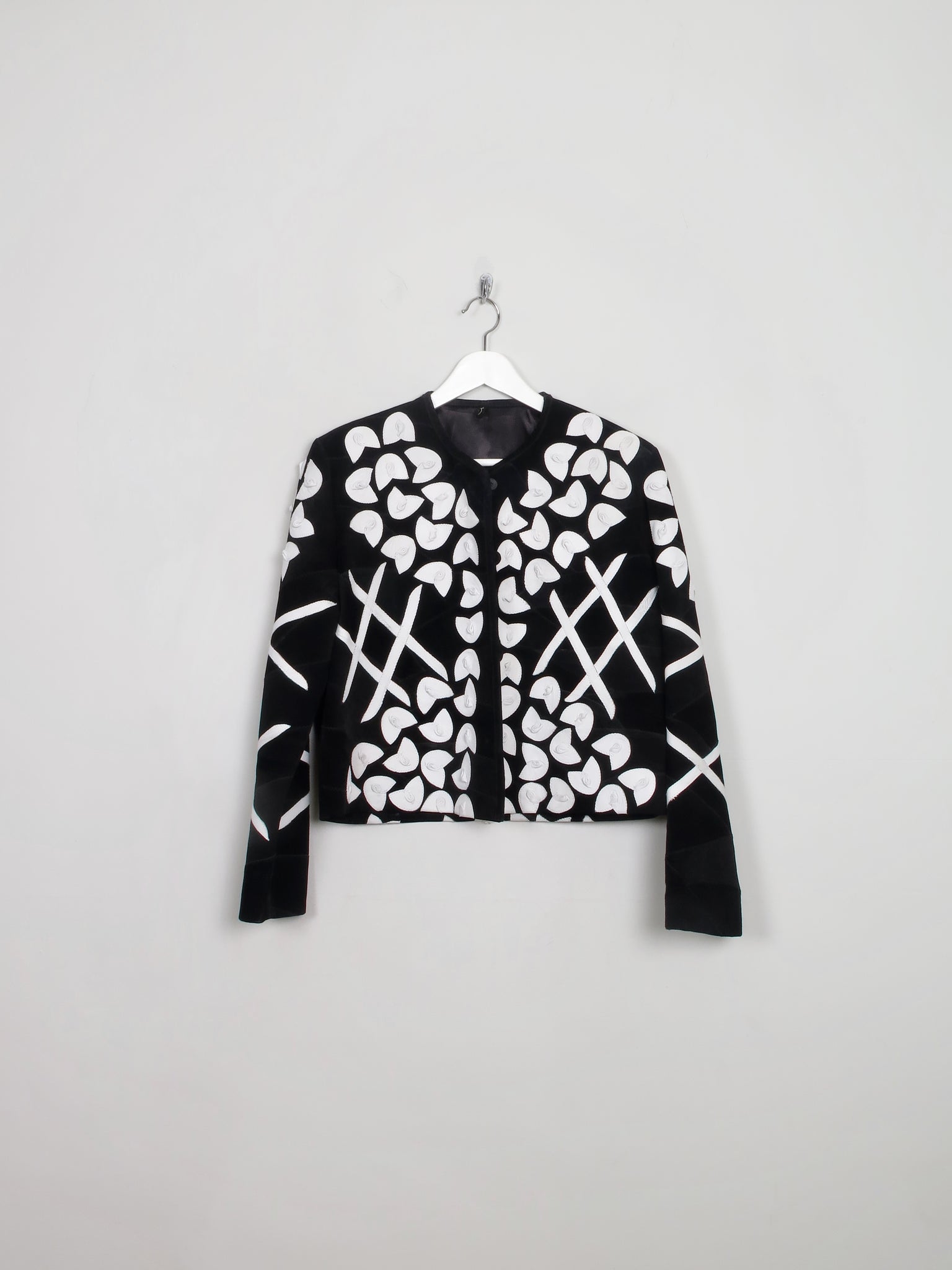 Women's Vintage Embellished Suede Jacket S/M