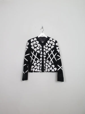 Women's Vintage Embellished Suede Jacket S/M