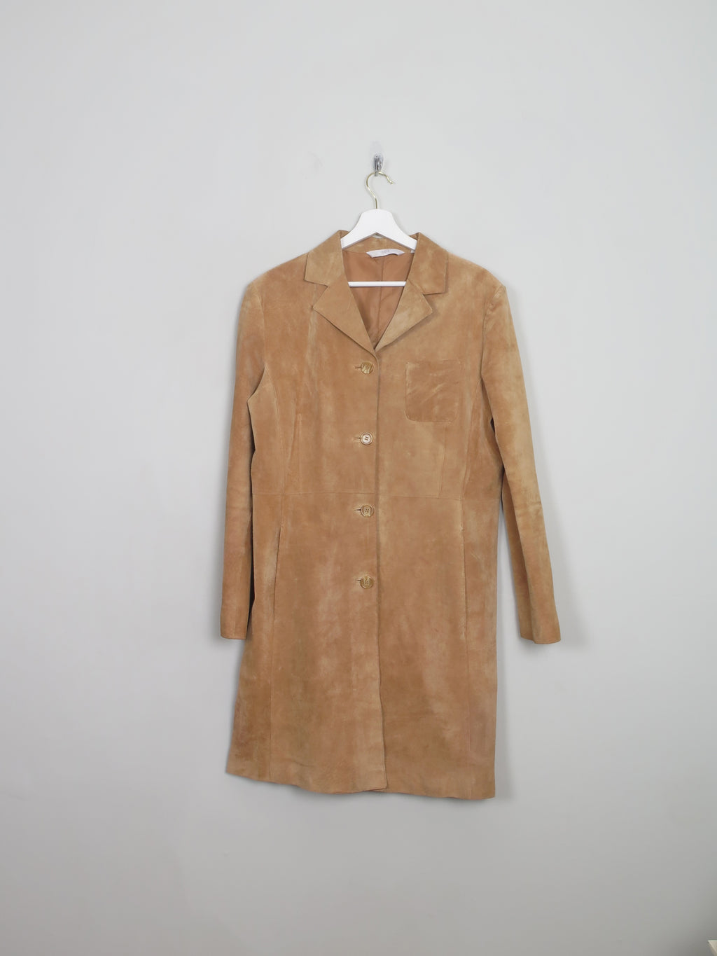 Women's Vintage Tan Suede Coat  L
