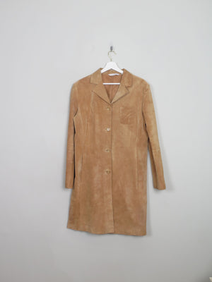 Women's Vintage Tan Suede Coat  L