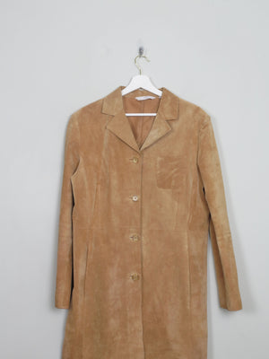 Women's Vintage Tan Suede Coat  L