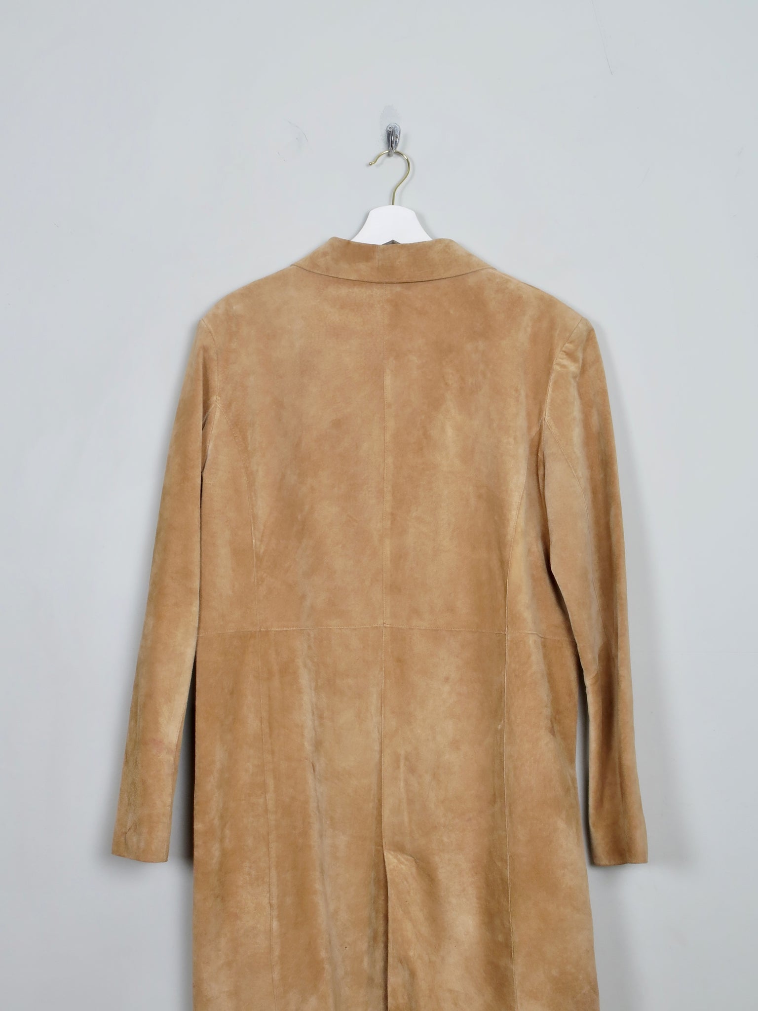 Women's Vintage Tan Suede Coat  L