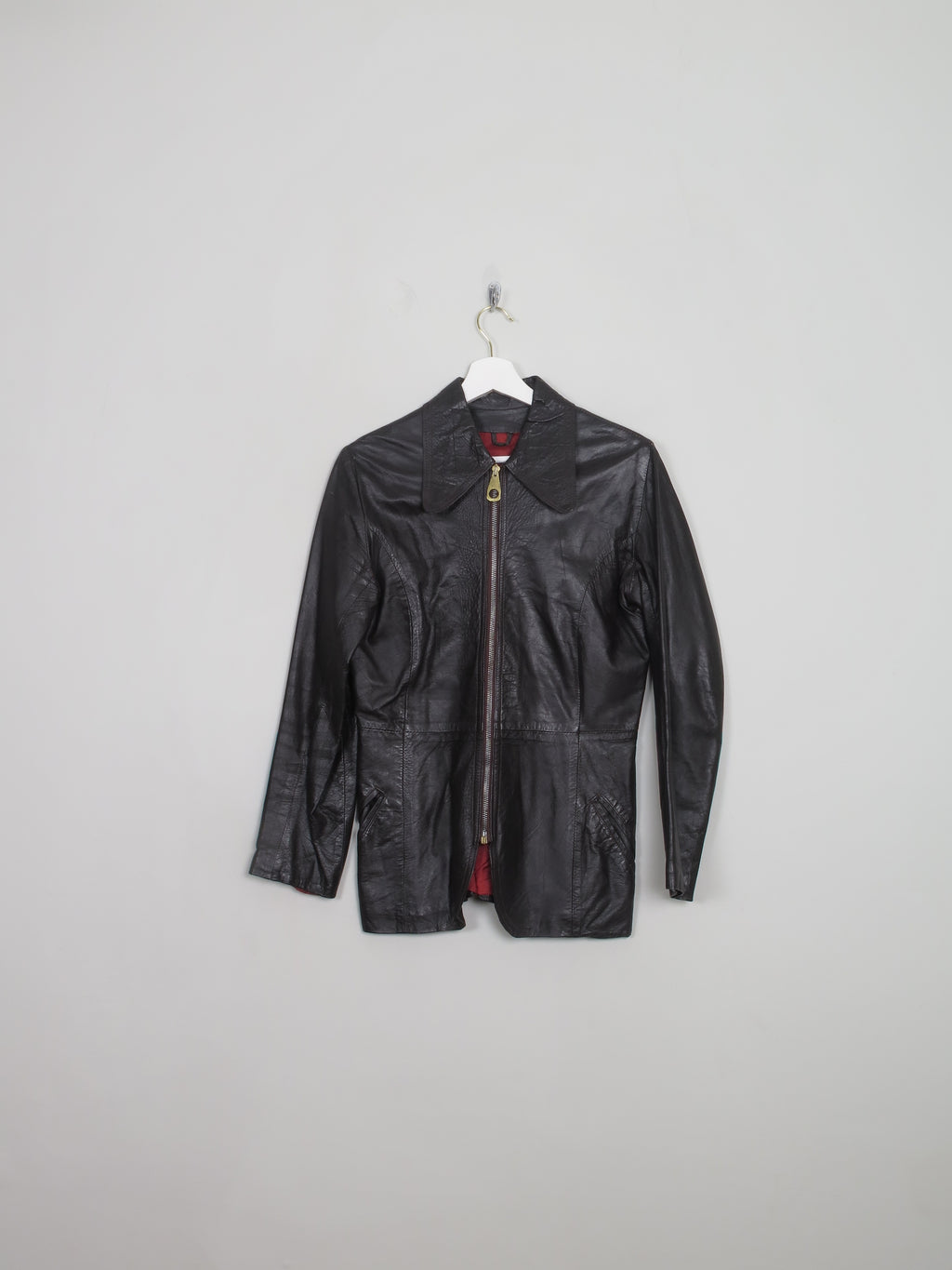 Women's VIntage 1970s Brown Leather Jacket S
