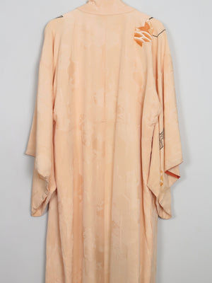 Vintage Peach Silk Kimono S/M