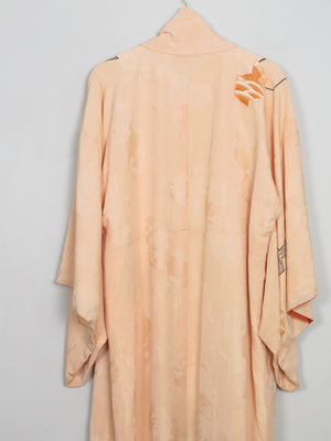 Vintage Peach Silk Kimono S/M
