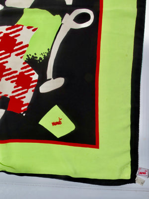 Vintage Mondi Silk Patterned Scarf - The Harlequin