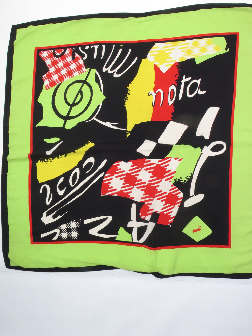 Vintage Mondi Silk Patterned Scarf - The Harlequin