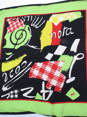 Vintage Mondi Silk Patterned Scarf - The Harlequin