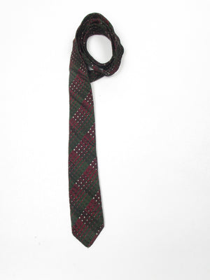 Vintage Green & Wine Tie - The Harlequin