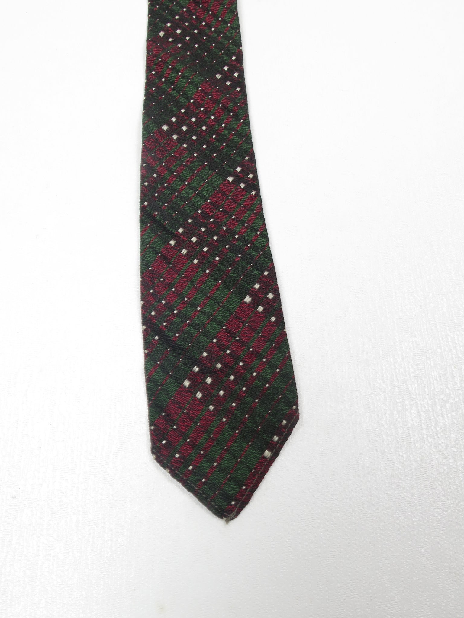 Vintage Green & Wine Tie - The Harlequin