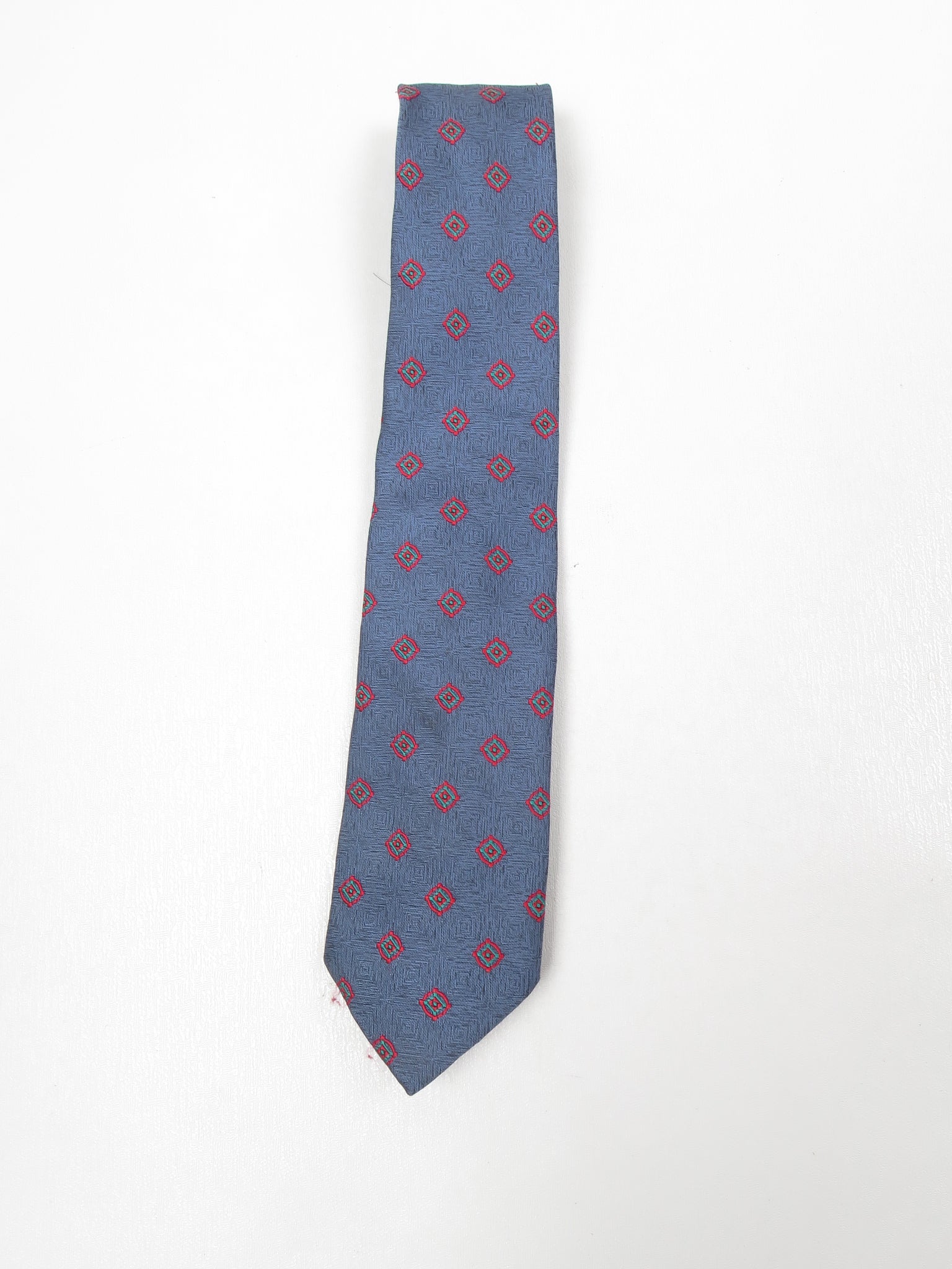 Vintage Blue Striped Silk Tie