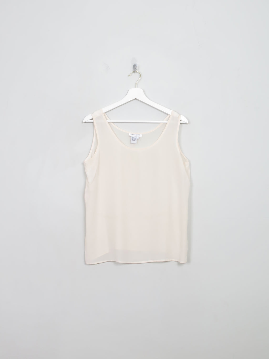 Vintage Women's Cream Silk Cami Style Top L