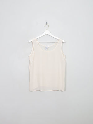 Vintage Women's Cream Silk Cami Style Top L