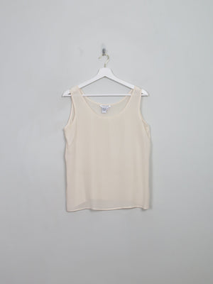 Vintage Women's Cream Silk Cami Style Top L