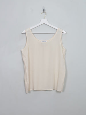 Vintage Women's Cream Silk Cami Style Top L
