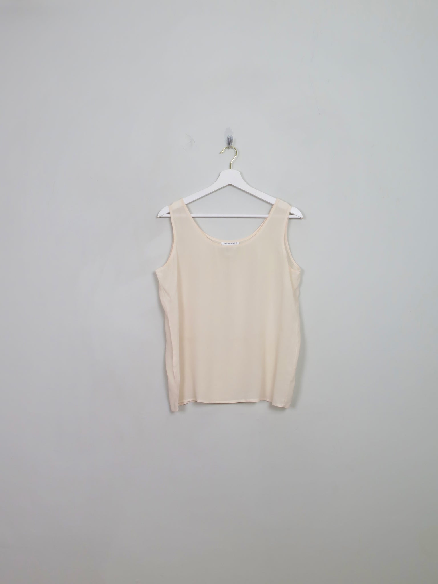 Vintage Women's Cream Silk Cami Style Top L