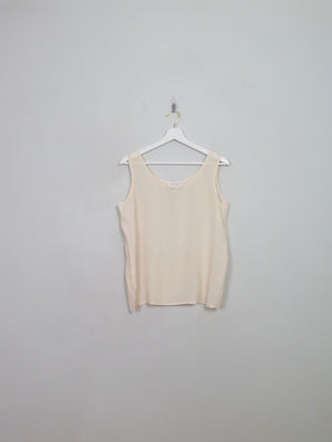 Vintage Women's Cream Silk Cami Style Top L