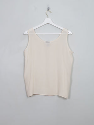 Vintage Women's Cream Silk Cami Style Top L