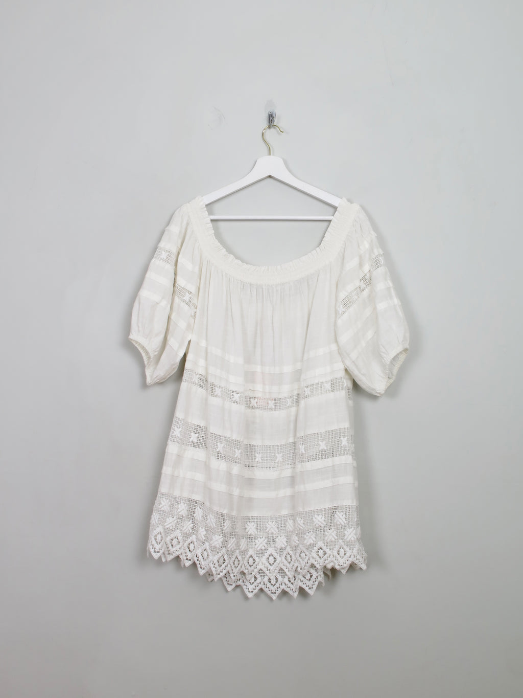 Women's Free People  Lace Off Shoulder Top/Mini Dress M