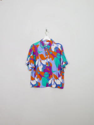 Women's Colourful Printed Frnch Blouse M