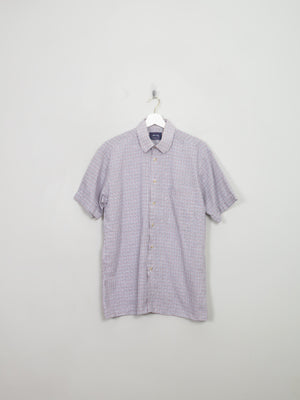 Men's Vintage Allen Solly Short Sleeved Check Shirt M