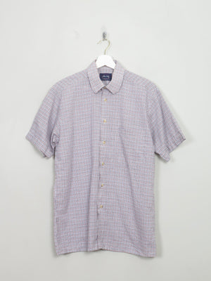 Men's Vintage Allen Solly Short Sleeved Check Shirt M