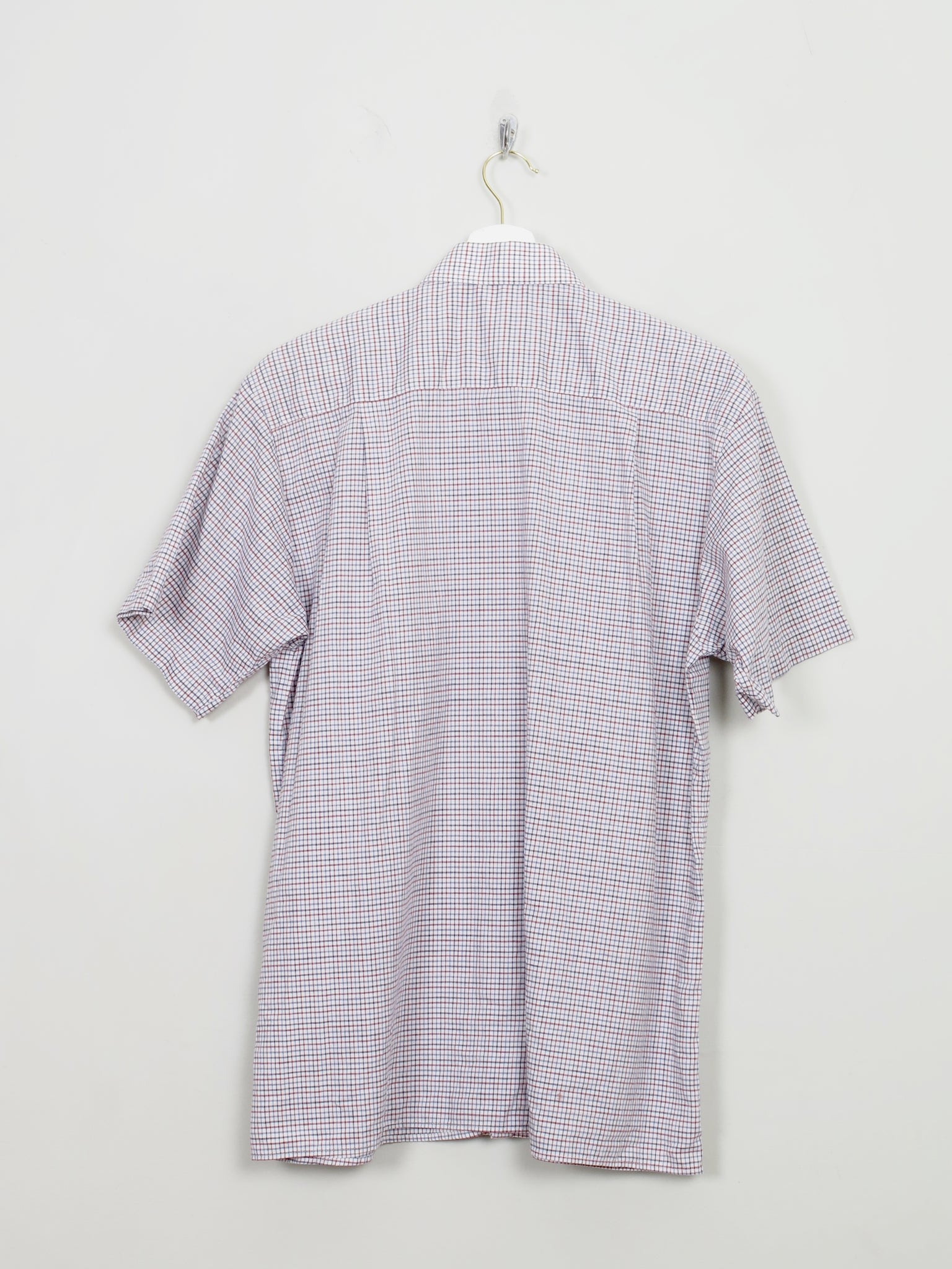 Men's Vintage Allen Solly Short Sleeved Check Shirt M