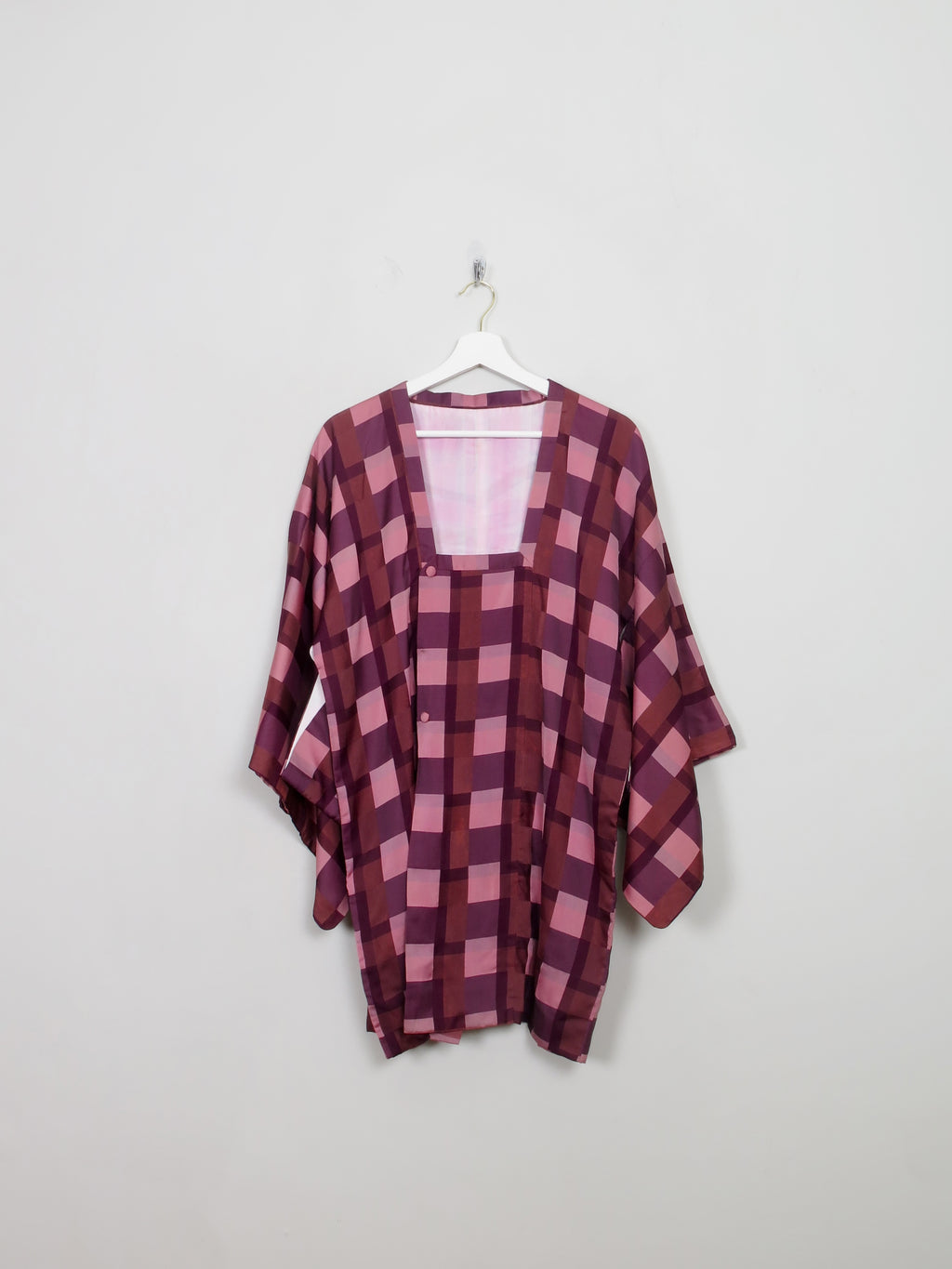 Men's Vintage Pink & Wine & Burgundy Kimono M/L