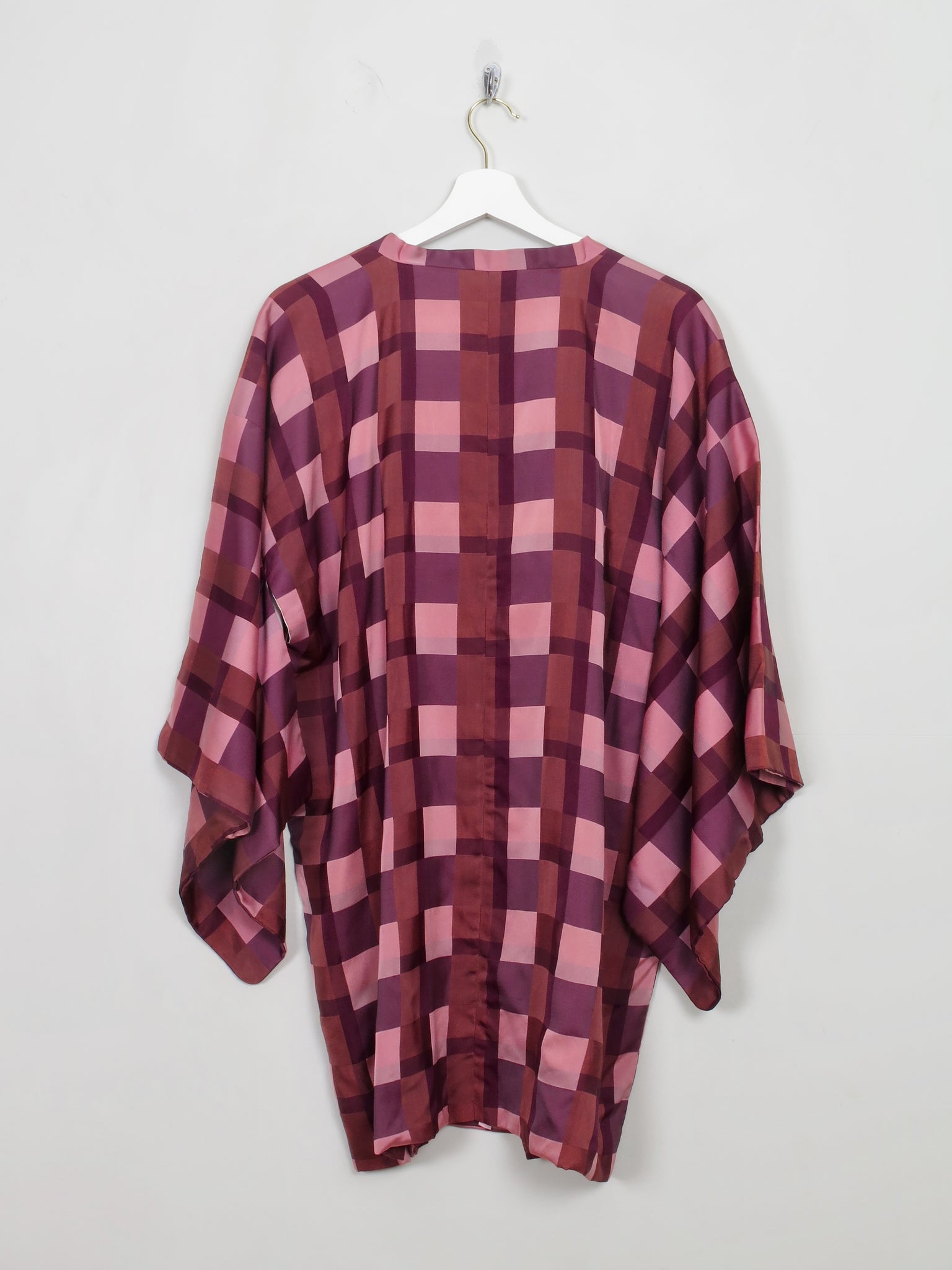 Men's Vintage Pink & Wine & Burgundy Kimono M/L