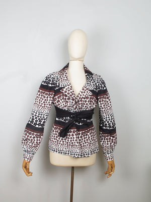 Women's Vintage 1970s Style Kenzo Printed Jacket S/M