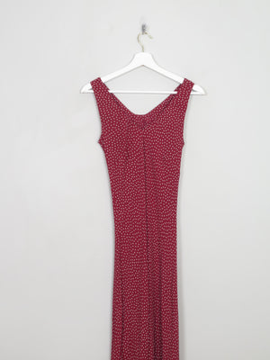 Vintage Polka Dot Wine Dress XS