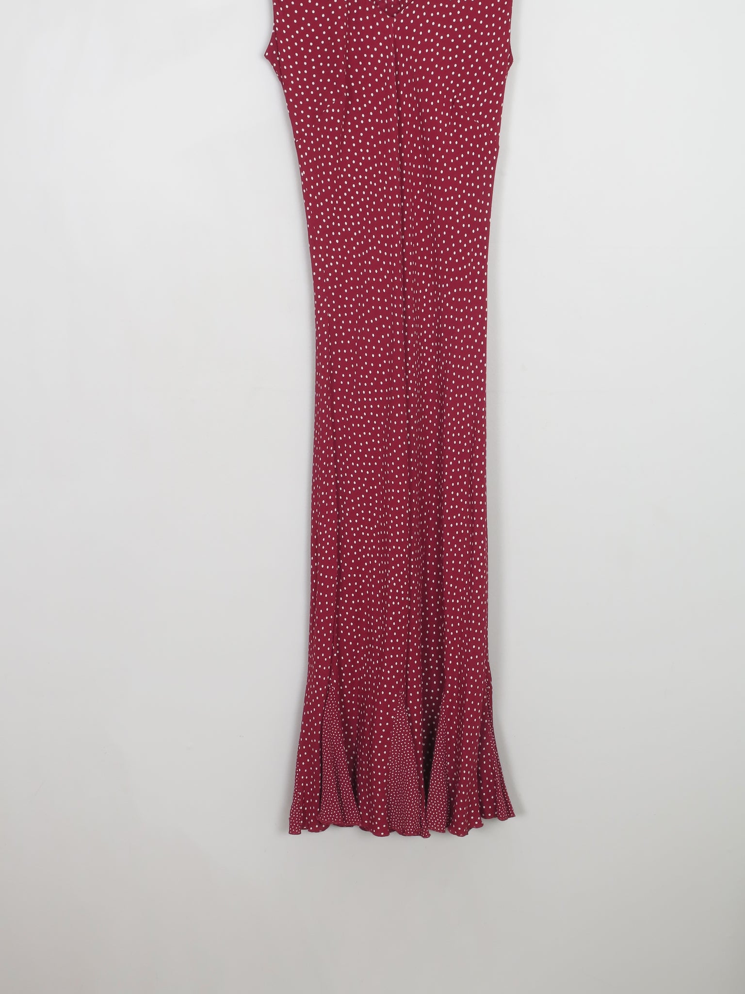 Vintage Polka Dot Wine Dress XS