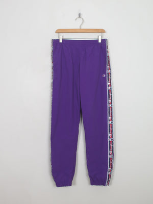 Men's Vintage Purple Champion Shell Track Bottoms S - The Harlequin