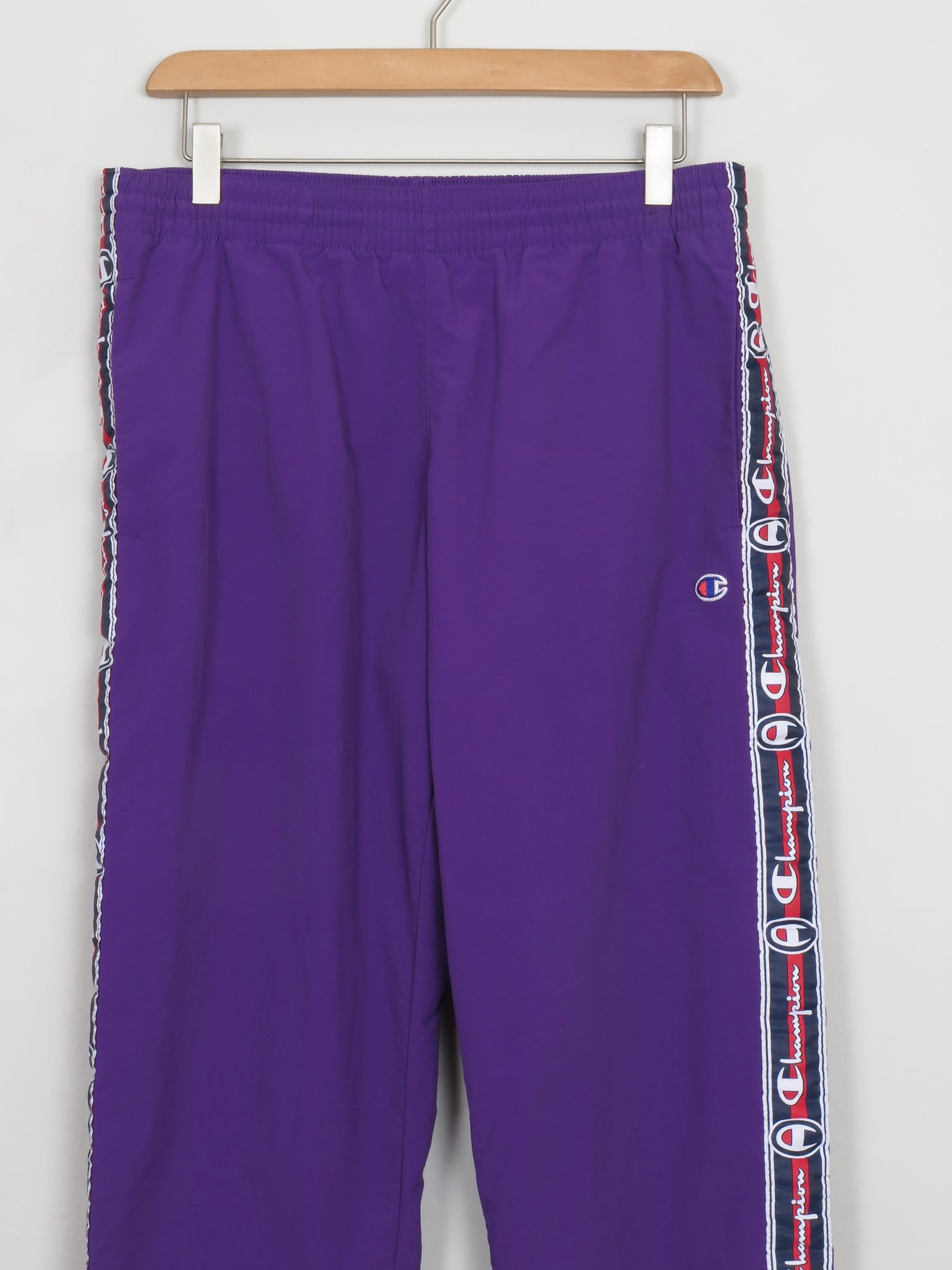 Men's Vintage Purple Champion Shell Track Bottoms S - The Harlequin
