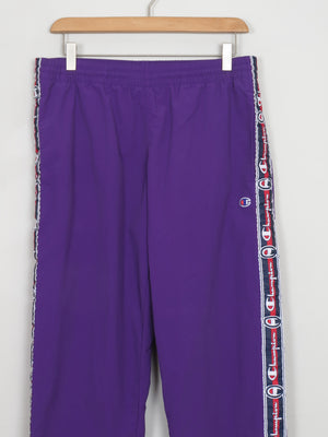 Men's Vintage Purple Champion Shell Track Bottoms S - The Harlequin