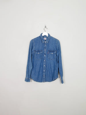 Women's Fitted Vintage Levi's Denim Shirt S/M
