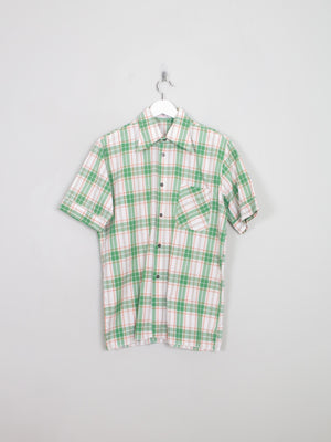 Men's Green Check 1950/60s Shirt M