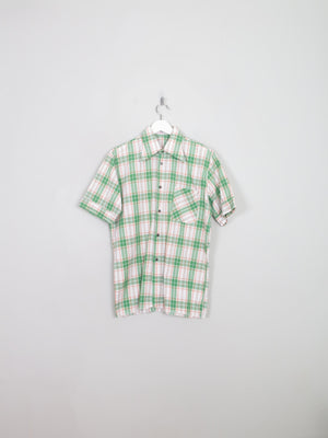 Men's Green Check 1950/60s Shirt M