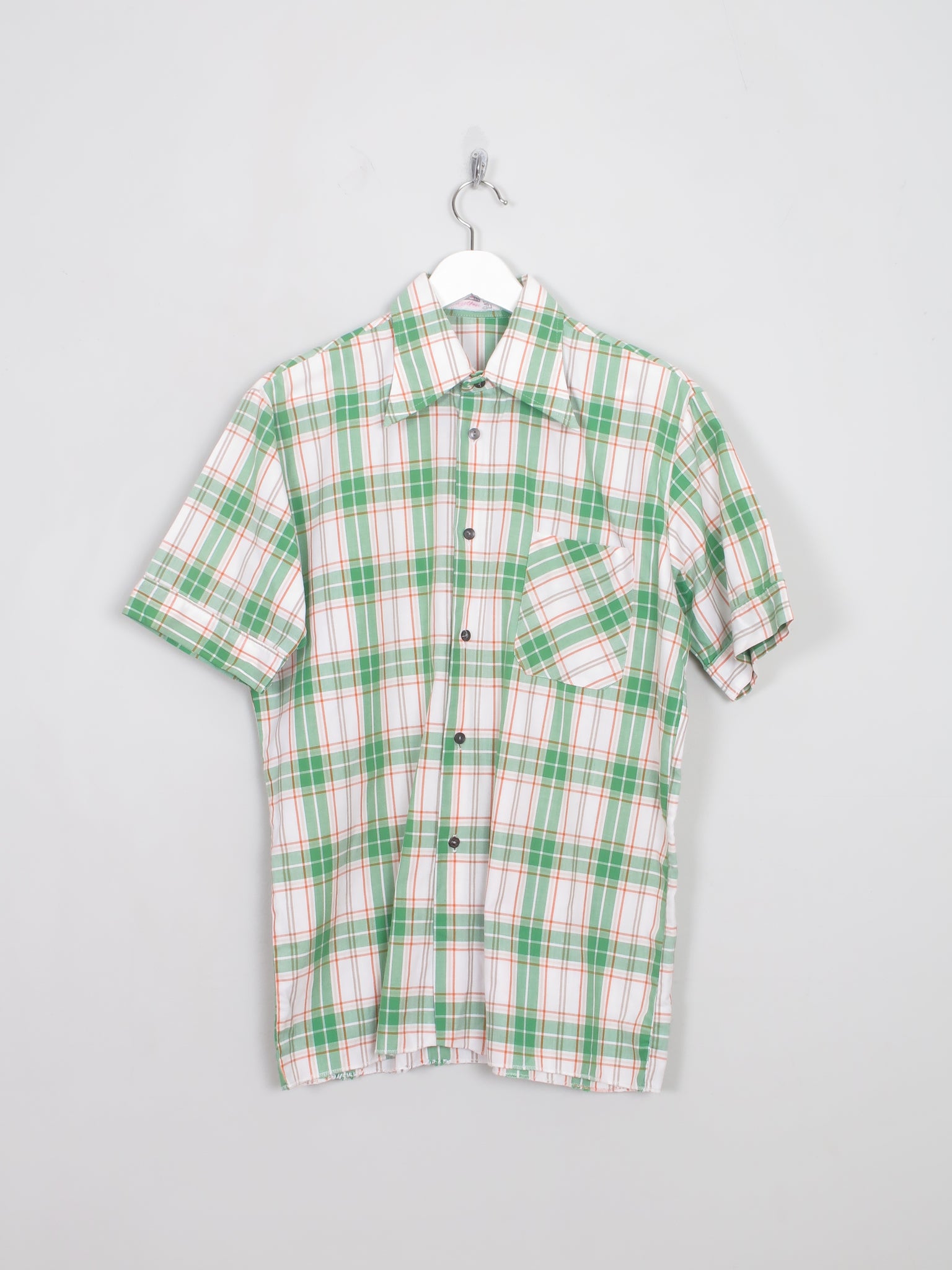 Men's Green Check 1950/60s Shirt M